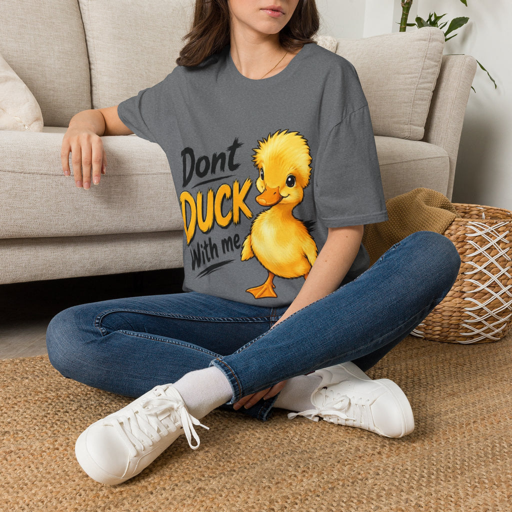 Don't Duck With Me Adult T-Shirt — Cute Yellow Duck Graphic Tee