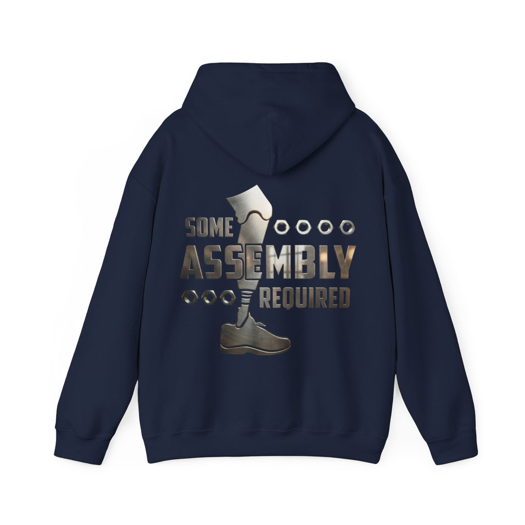 Adult Hoodie — "Some Assembly Required" Robot Leg Graphic Pullover