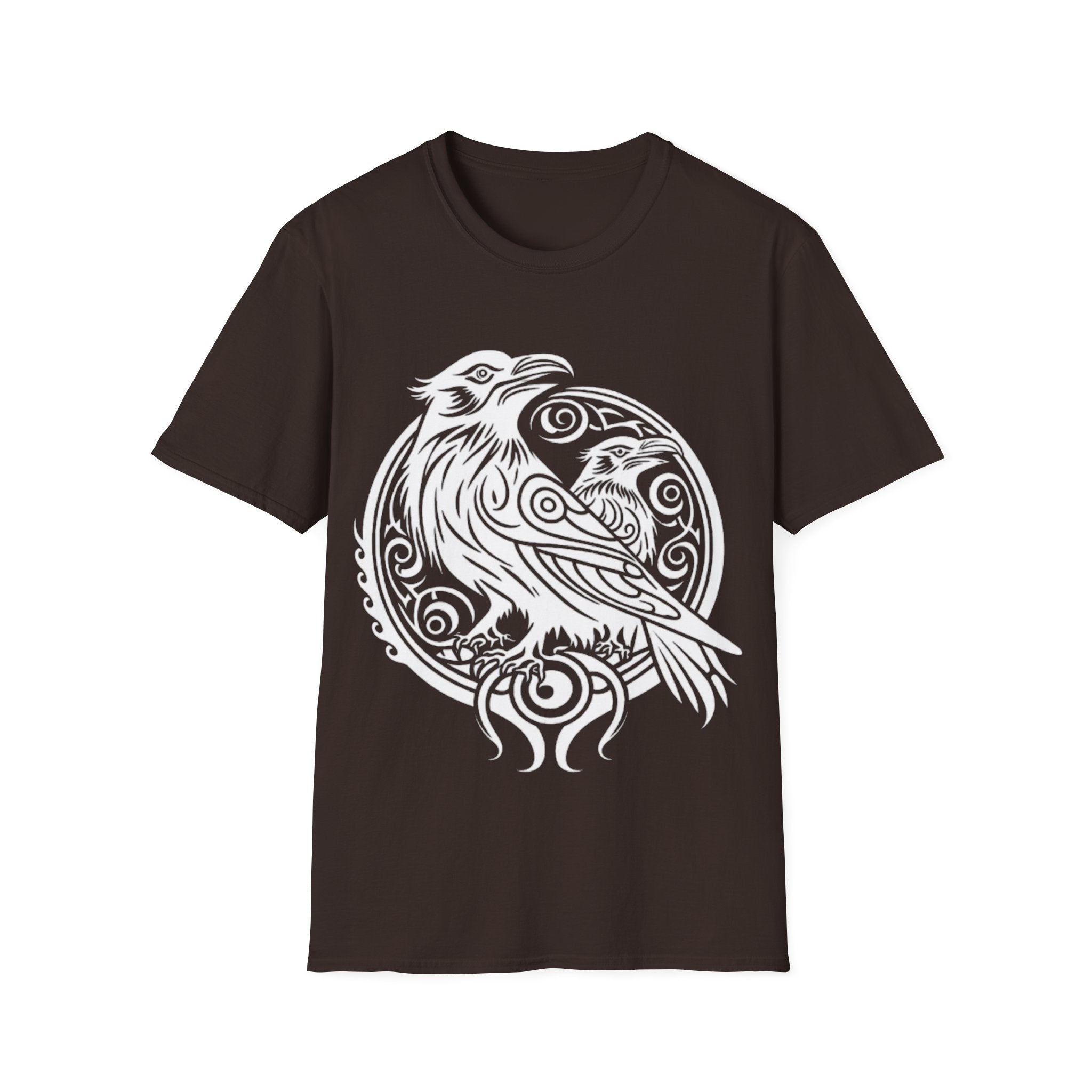 Odens Raven's Tribal Art Adult T-Shirt — Huginn and Muninn