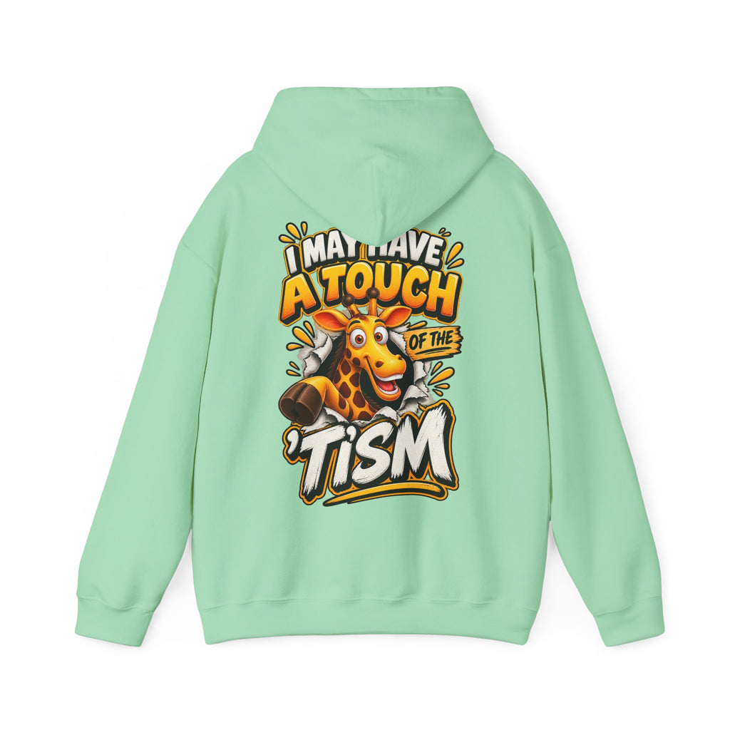 Giraffe 'I May Have a Touch of the Tism' Graphic Adult Hoodie