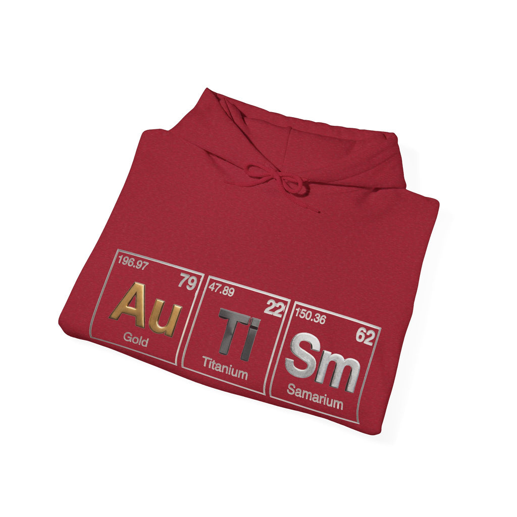 Autism Periodic Table Adult Hoodie — Au Ti Sm Element Design
