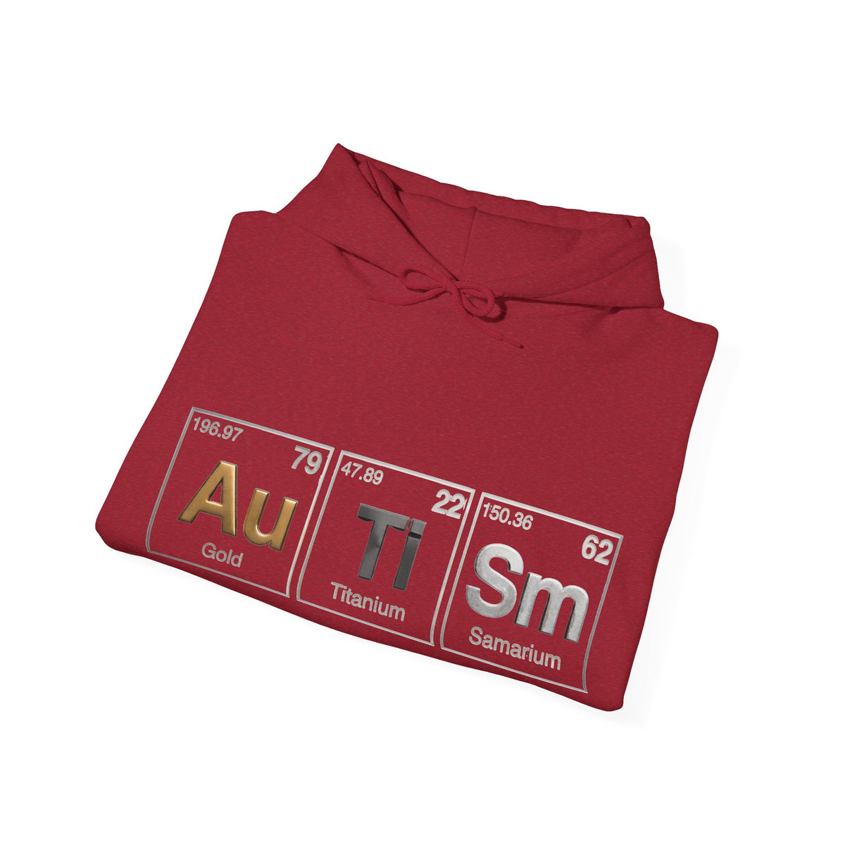 Autism Periodic Table Adult Hoodie — Au Ti Sm Element Design