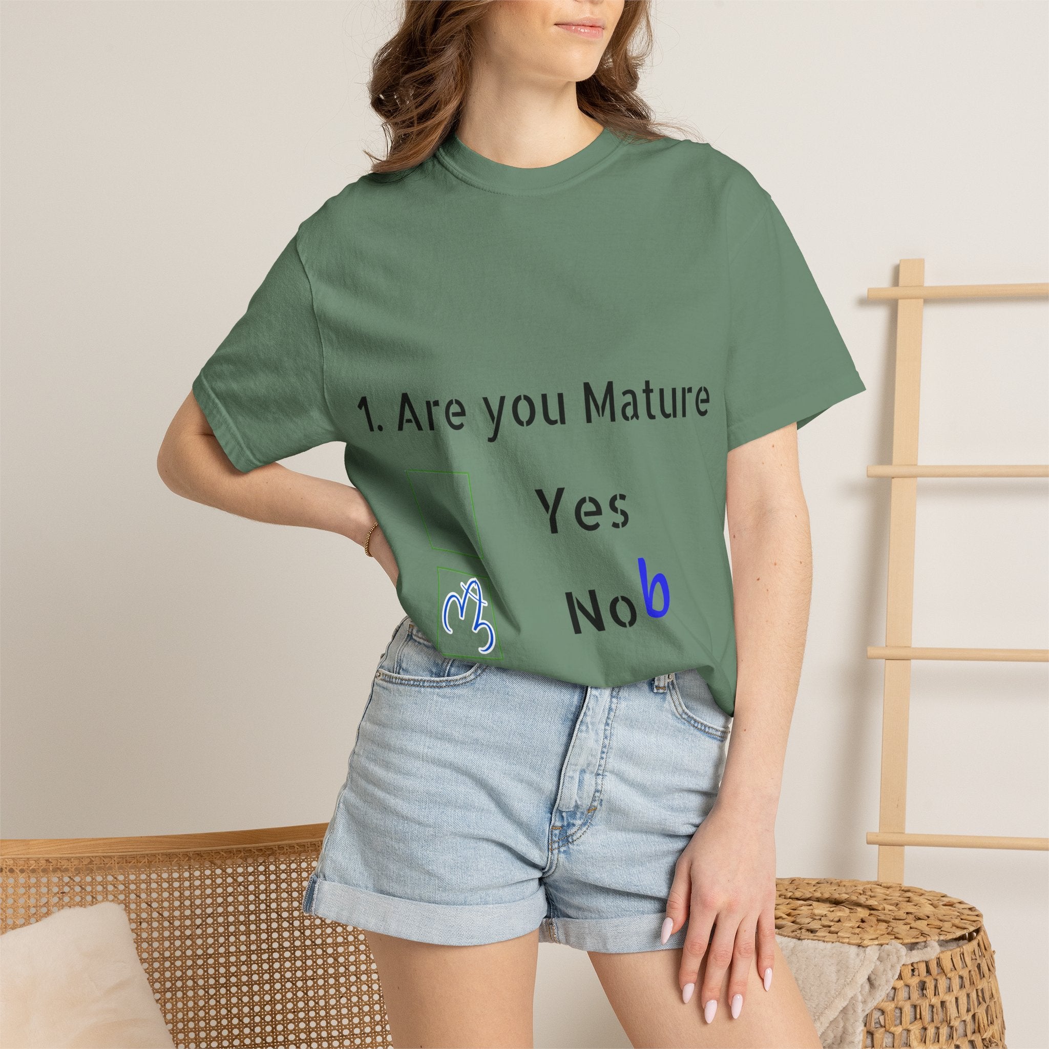 Adult T-Shirt — Funny "Are You Mature?" Checkbox Graphic Tee