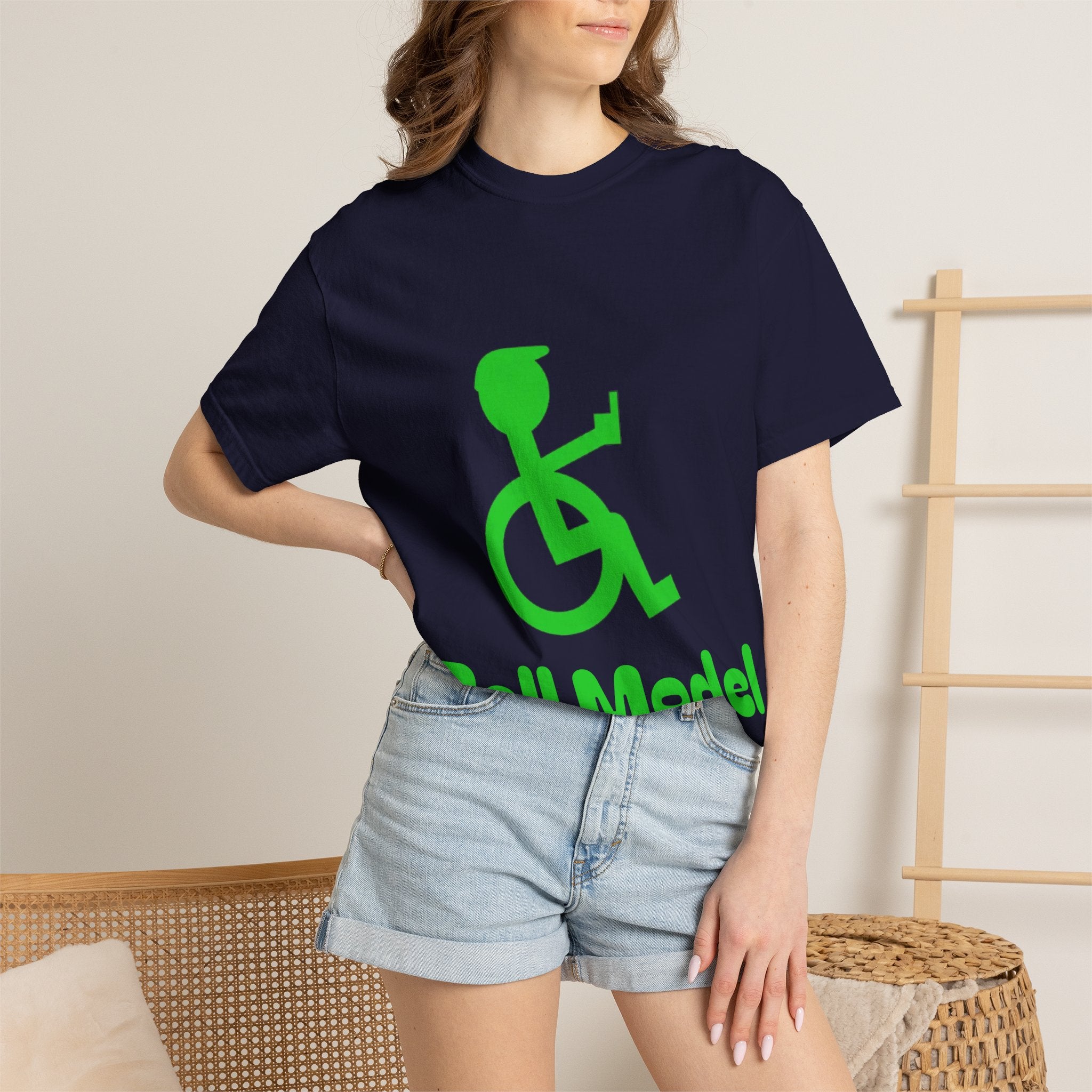 Roll Model Wheelchair Adult T-Shirt — Inclusive Disability Pride Tee