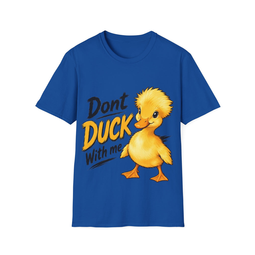 Don't Duck With Me Adult T-Shirt — Cute Yellow Duck Graphic Tee