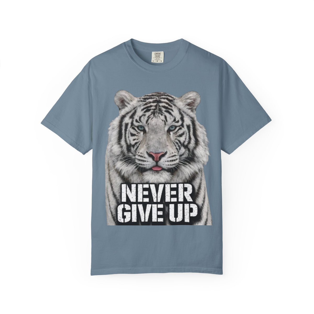 Never Give Up Tiger Adult T-Shirt