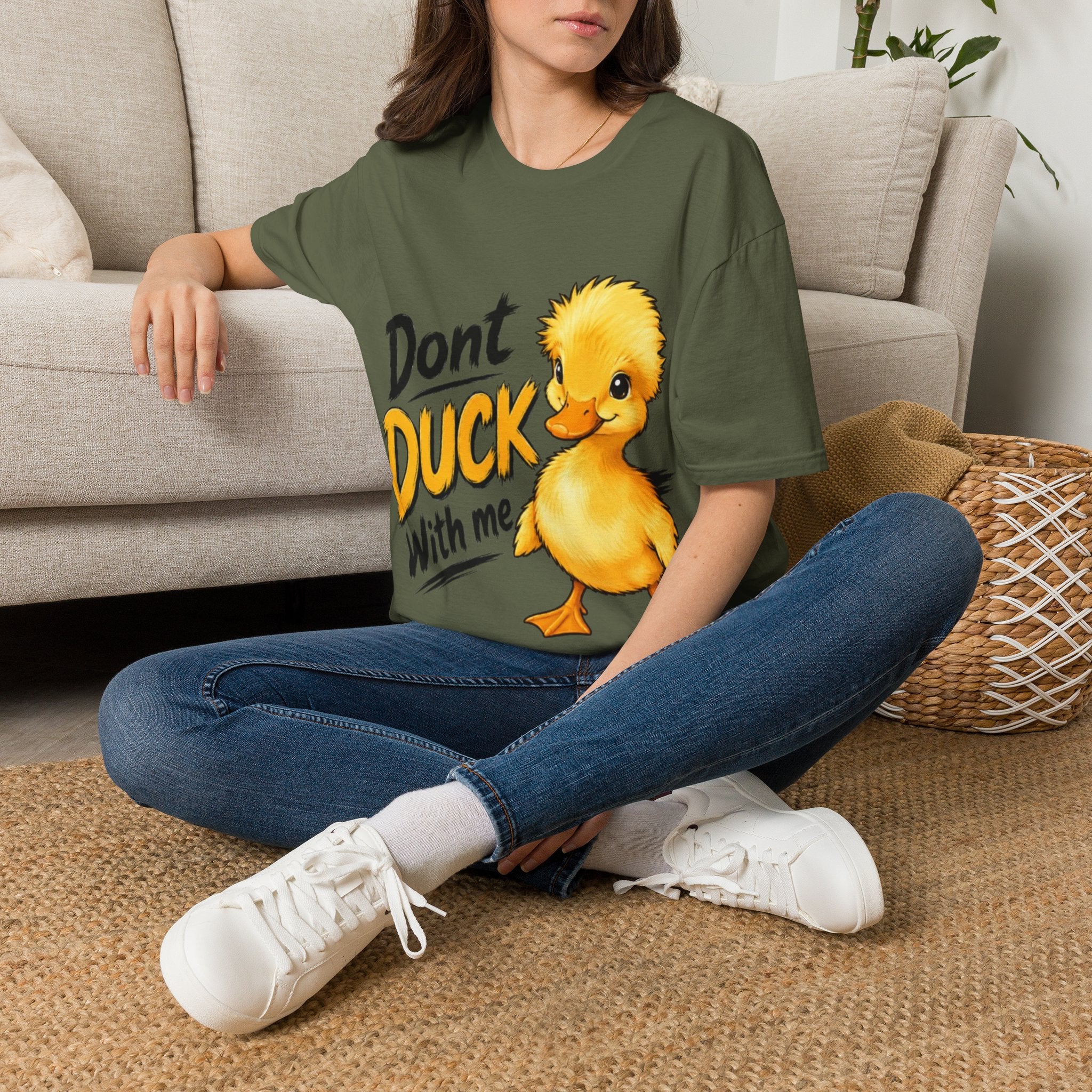 Don't Duck With Me Adult T-Shirt — Cute Yellow Duck Graphic Tee