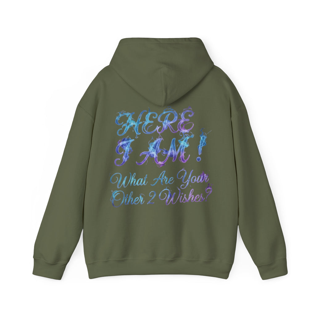 Adult Hoodie — “Here I Am!” Inspirational Script Hooded Sweatshirt