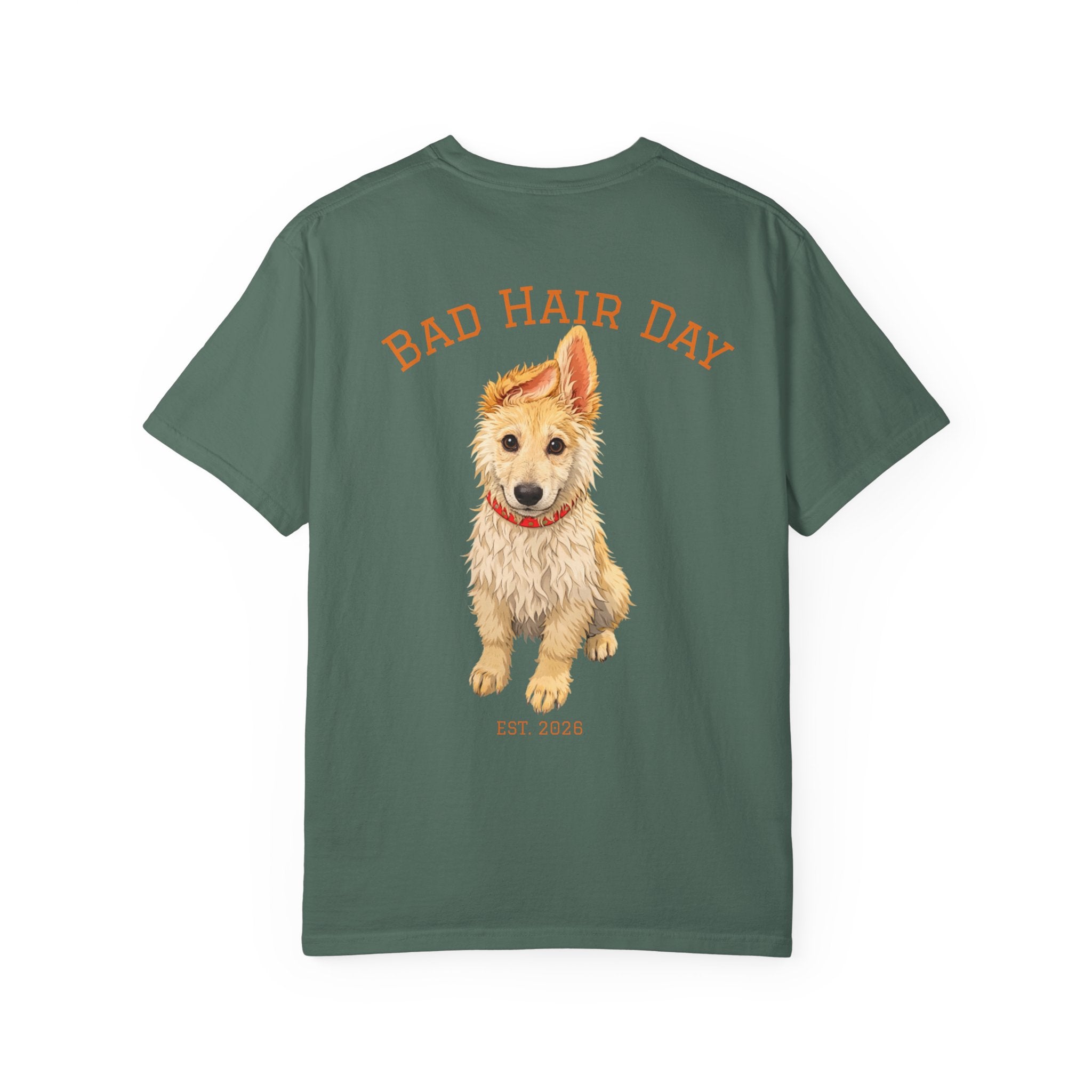 Bad Hair Day Puppy Adult T-Shirt | Paw Print Graphic