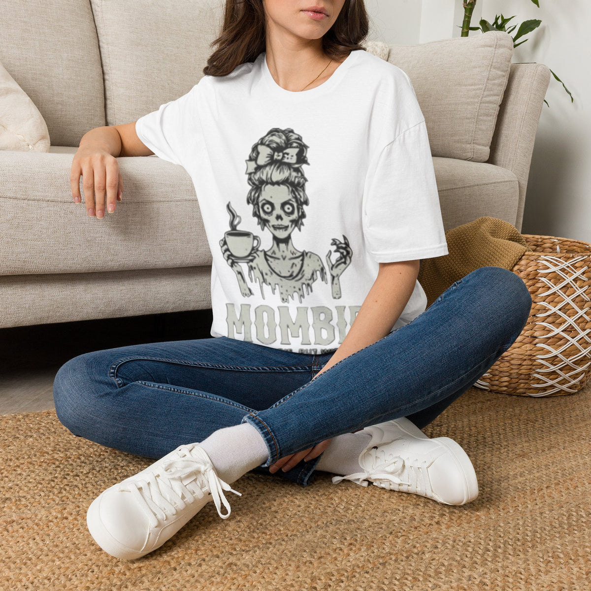 Mombie Adult T-Shirt — Cute Spooky Mom Graphic Tee ("Mommy")
