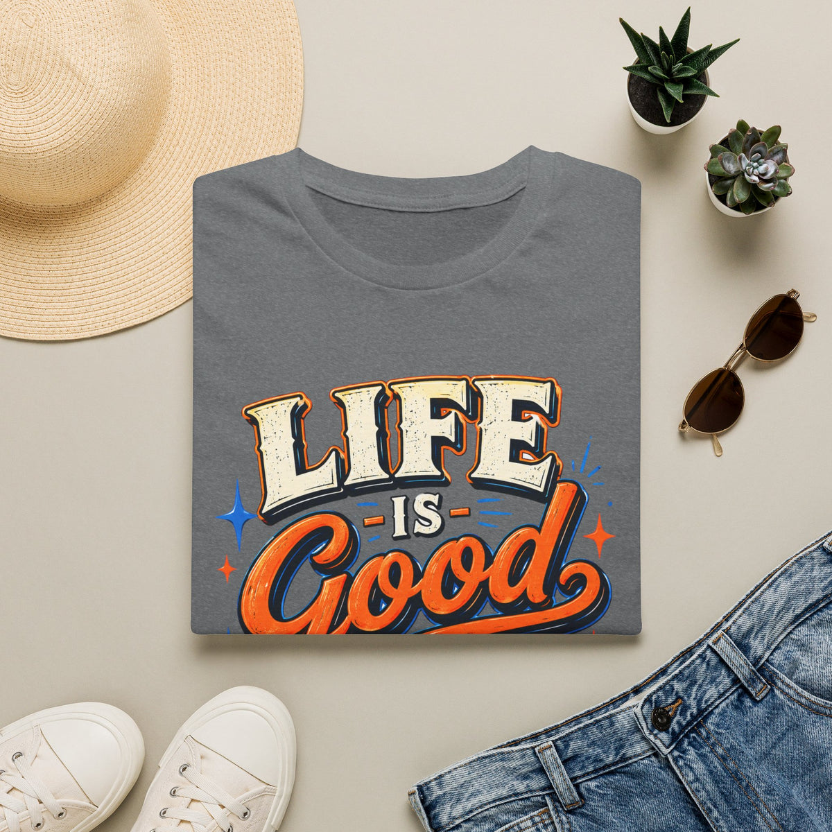 Life Is Good Adult T‑Shirt — "Life Is Good, You Should Get One" Retro Graphic Tee