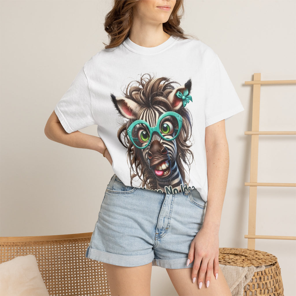 Funny Zebra Adult T-Shirt — "I Have No Idea What I’m Doing" Graphic Tee