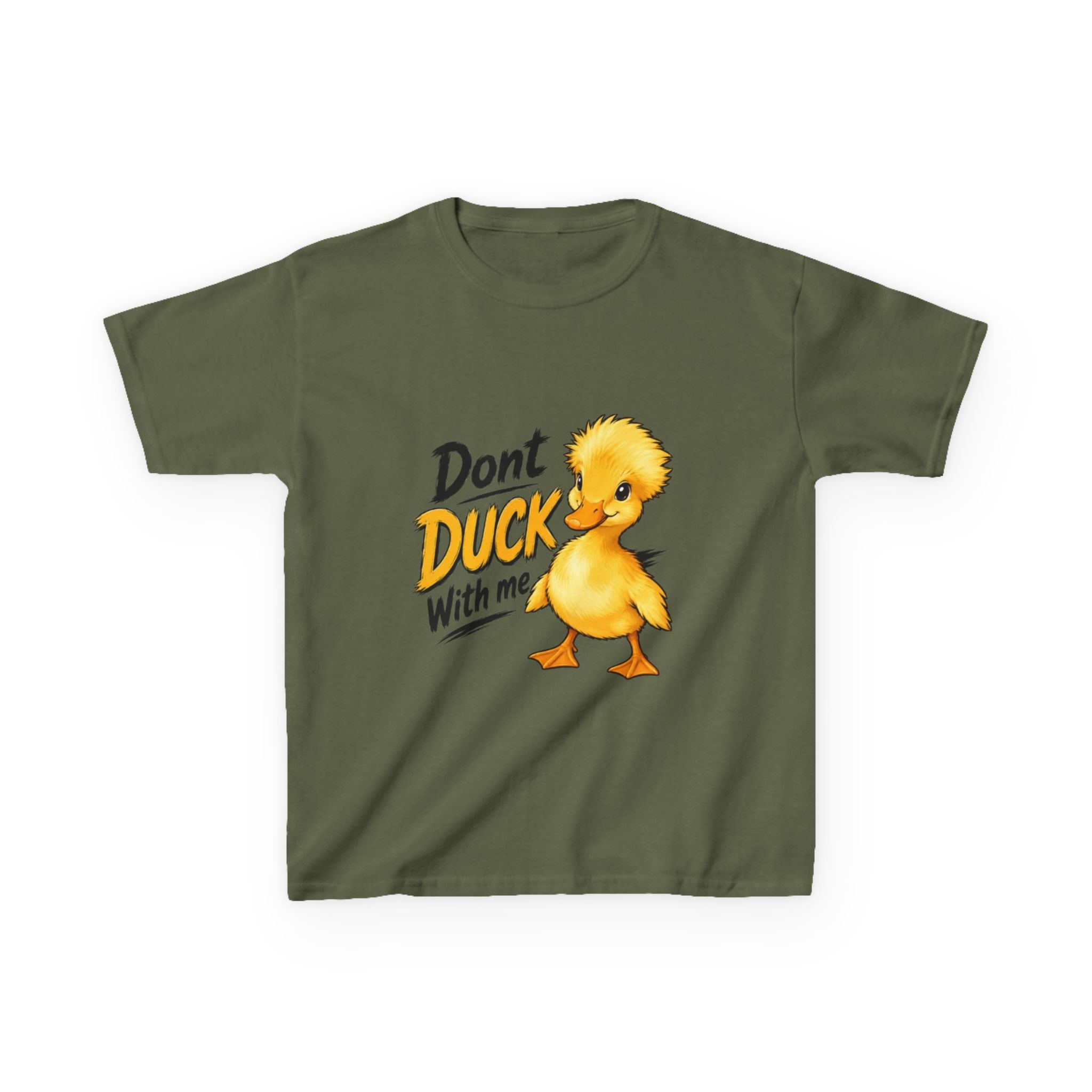 Kids Tee — “Don't Duck With Me” Cute Angry Duck Graphic