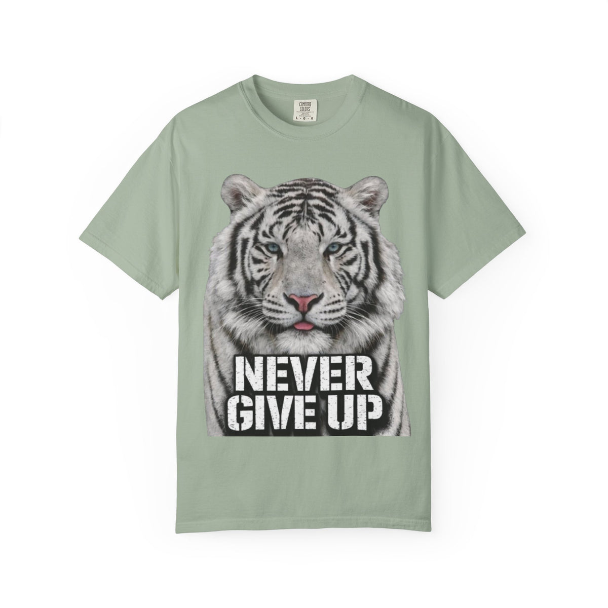 Never Give Up Tiger Adult T-Shirt