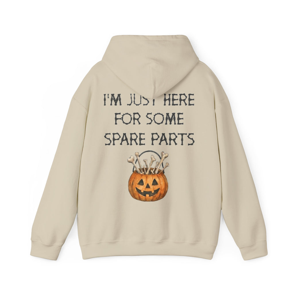 Halloween Pumpkin 'I'm Just Here for Some Spare Parts' Adult Hoodie