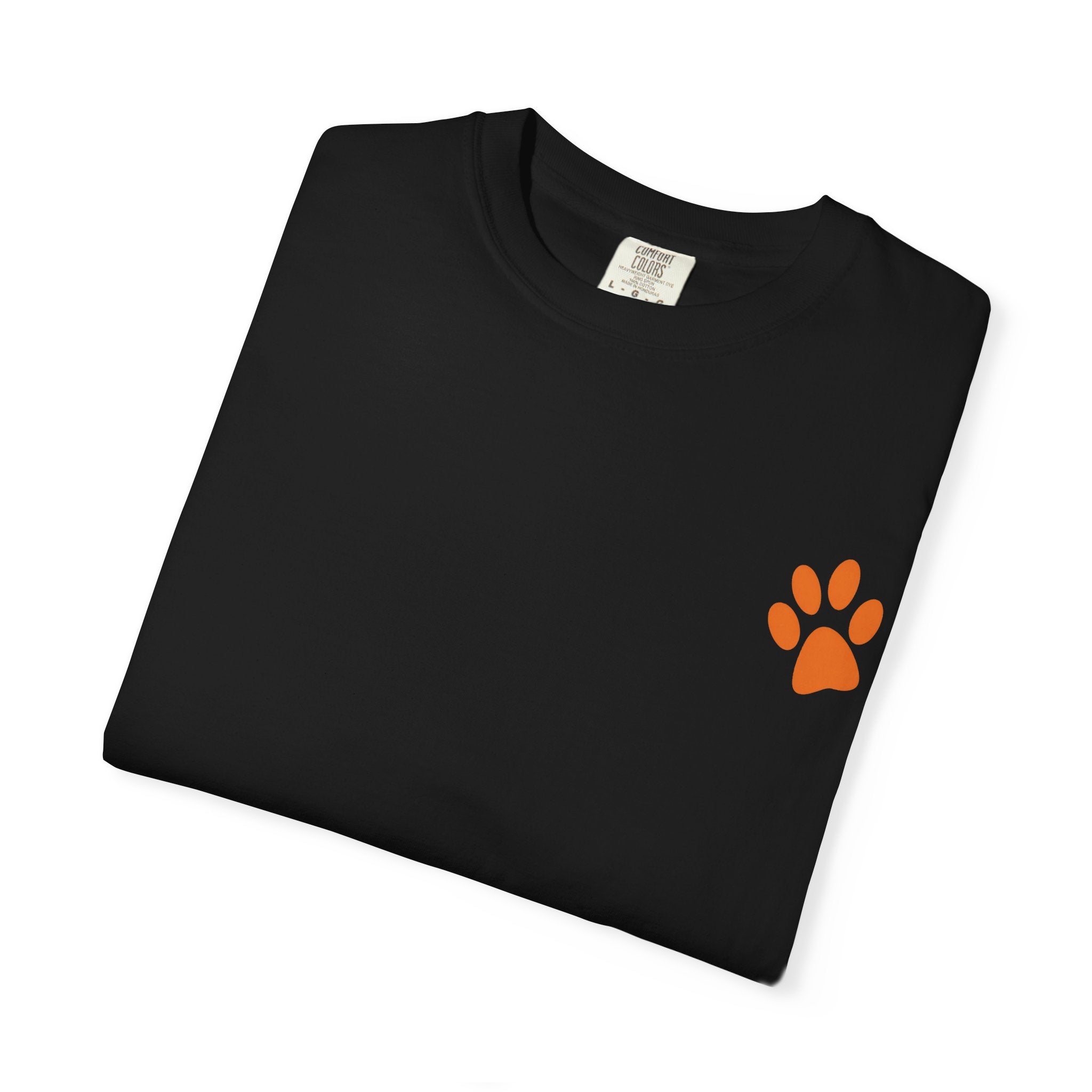 A Little Hat-Titude Puppy Adult T-Shirt | Cute Dog with Pink Hat, Paw Print