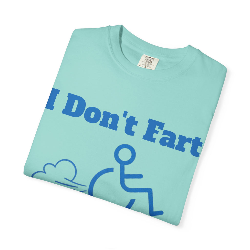 Graphic Adult T-shirt — "I Don't Fart I Turbo Boost" Wheelchair Humor Tee