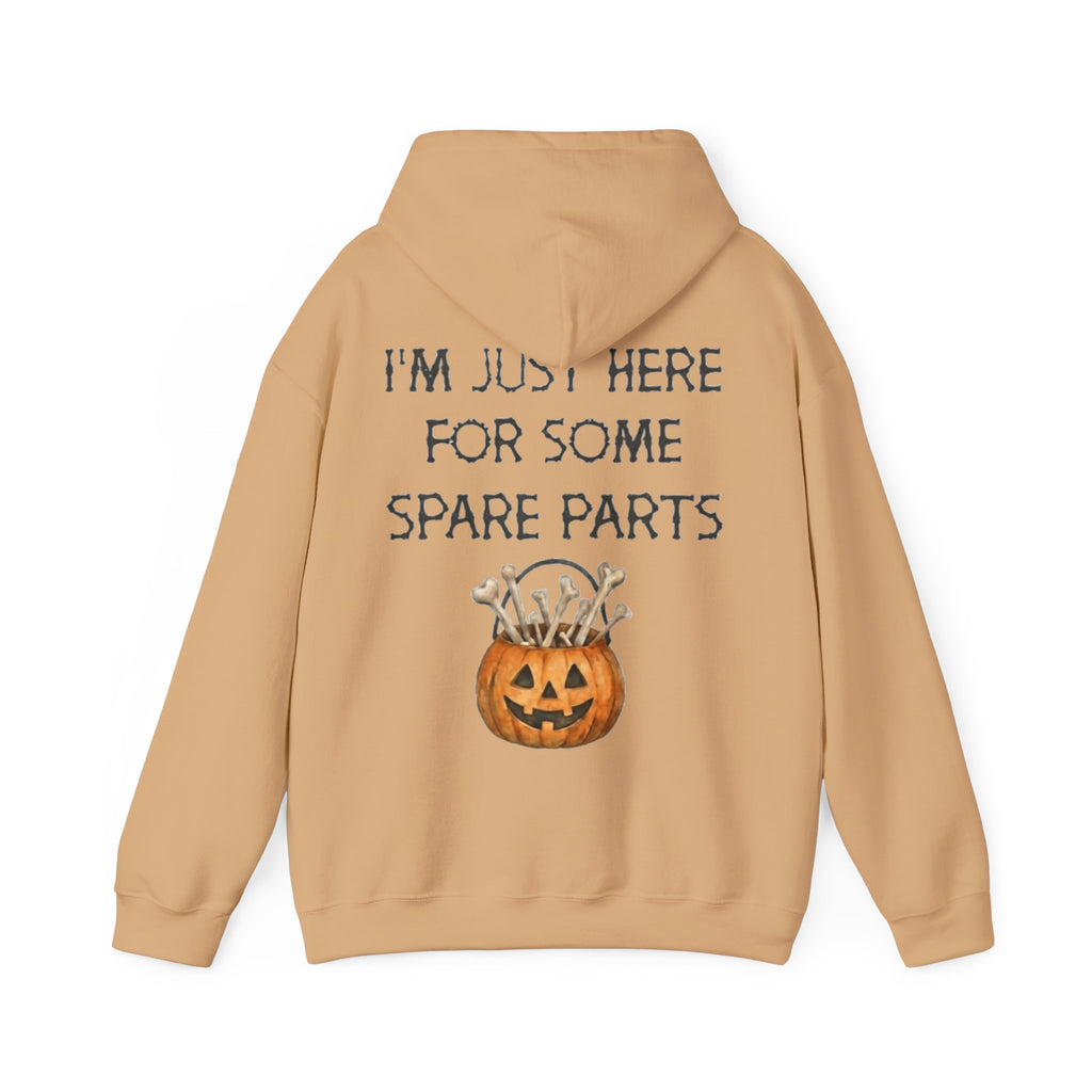 Halloween Pumpkin 'I'm Just Here for Some Spare Parts' Adult Hoodie
