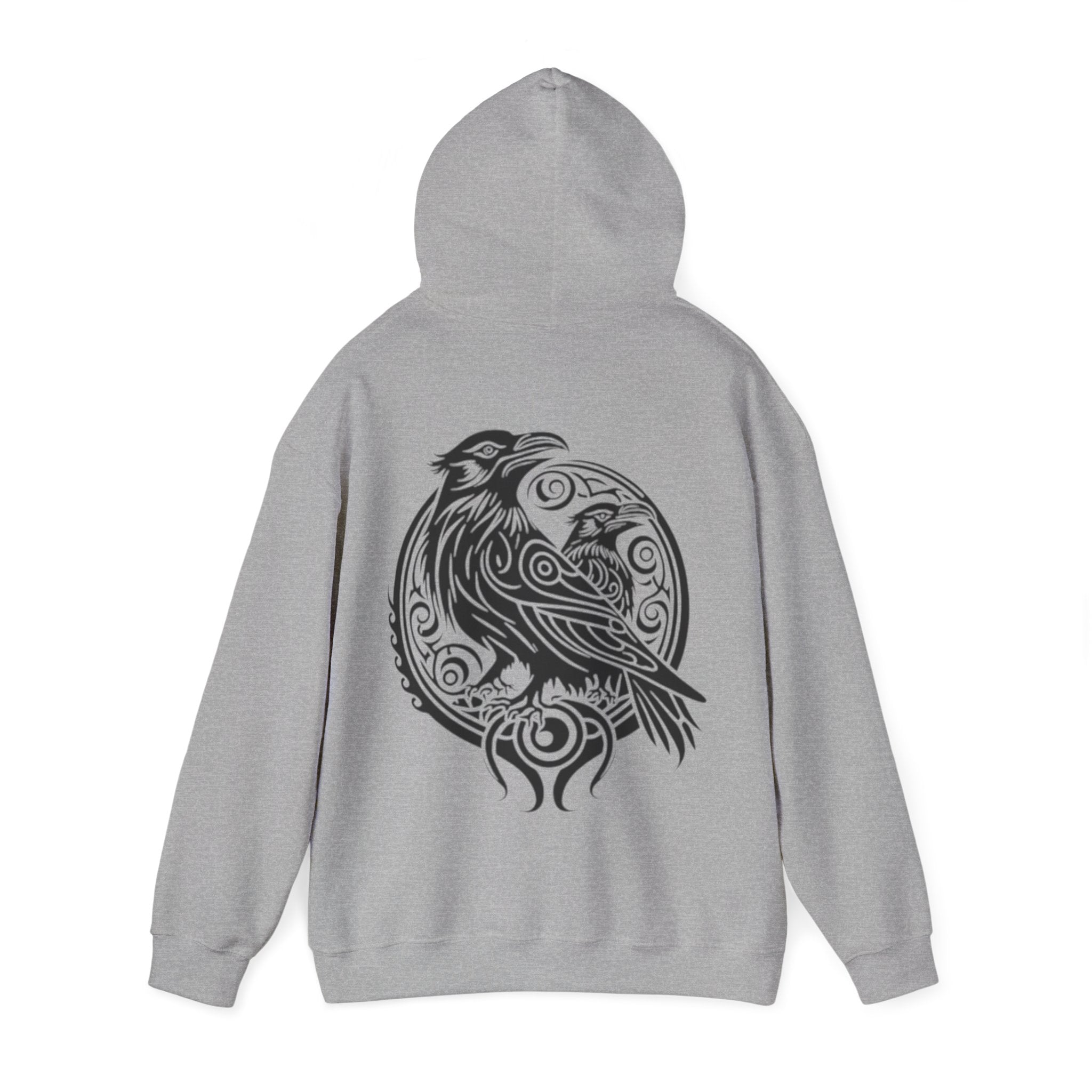 Odens Raven'sTribal Circle Adult Hoodie — Huginn and Muninn