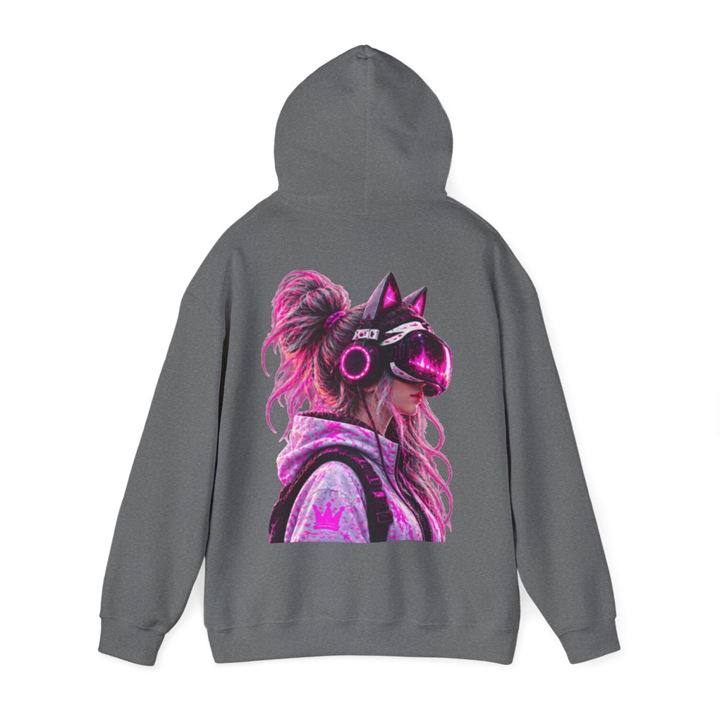 Cyberpunk VR Adult Hoodie — Neon Retro Gamer Aesthetic