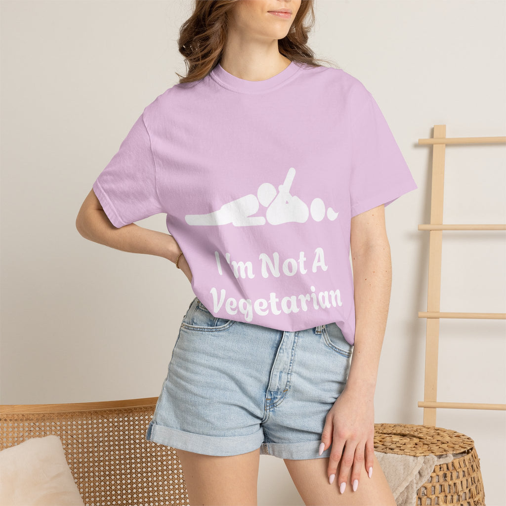 Adult T-Shirt — Funny " i'm Not a Vegetarian" Graphic Tee (Meat Lover Humor)