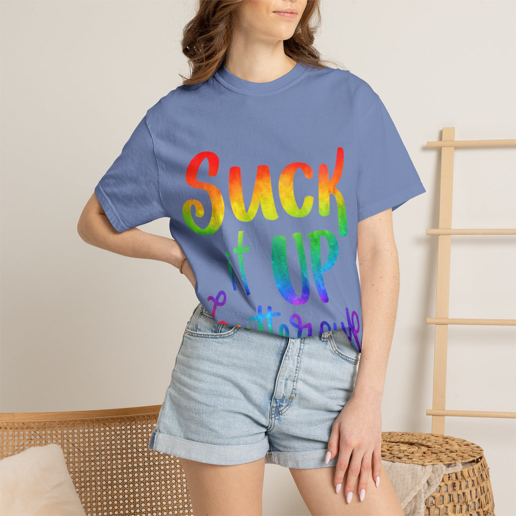 Suck It Up Buttercup Rainbow Graphic Adult T-Shirt