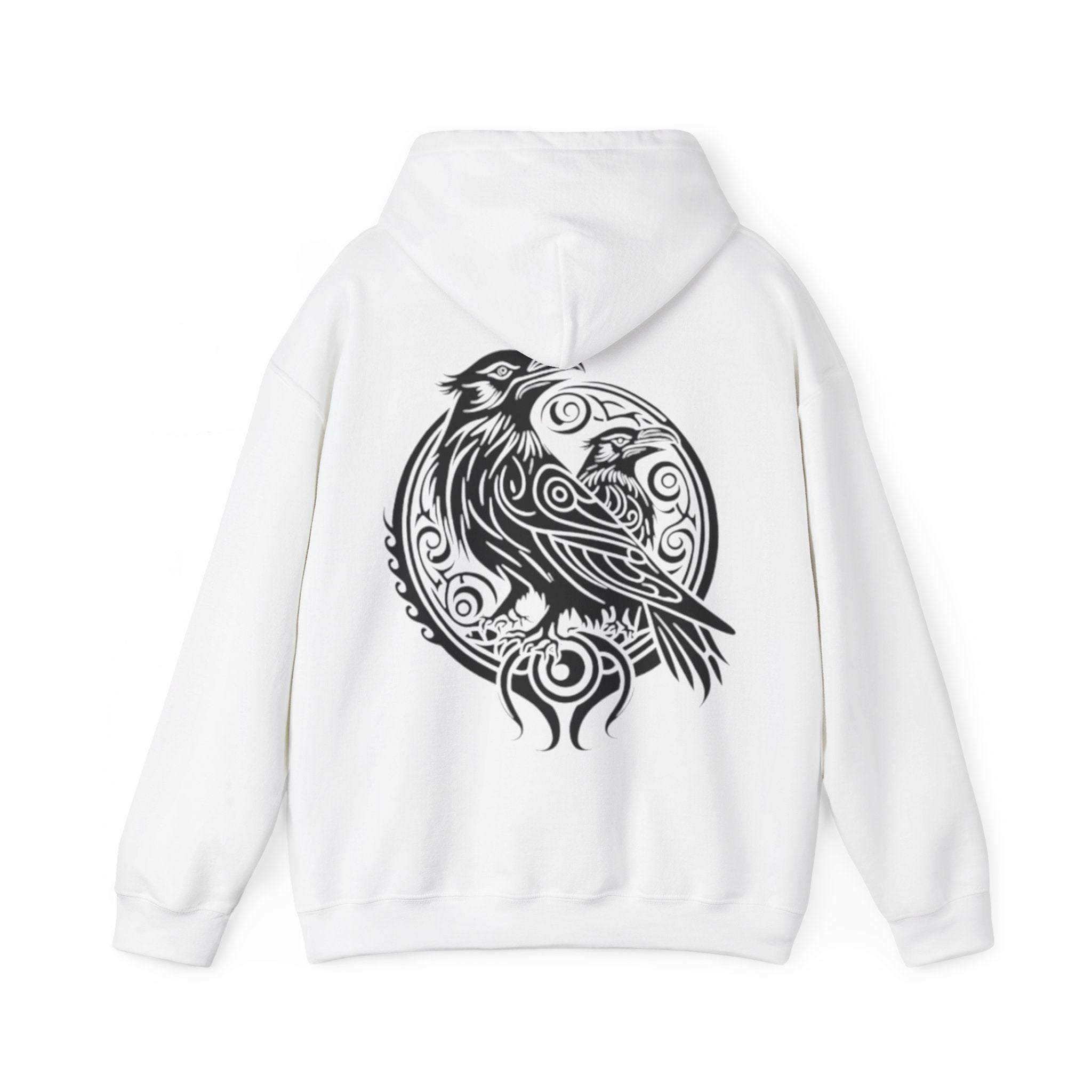 Odens Raven'sTribal Circle Adult Hoodie — Huginn and Muninn