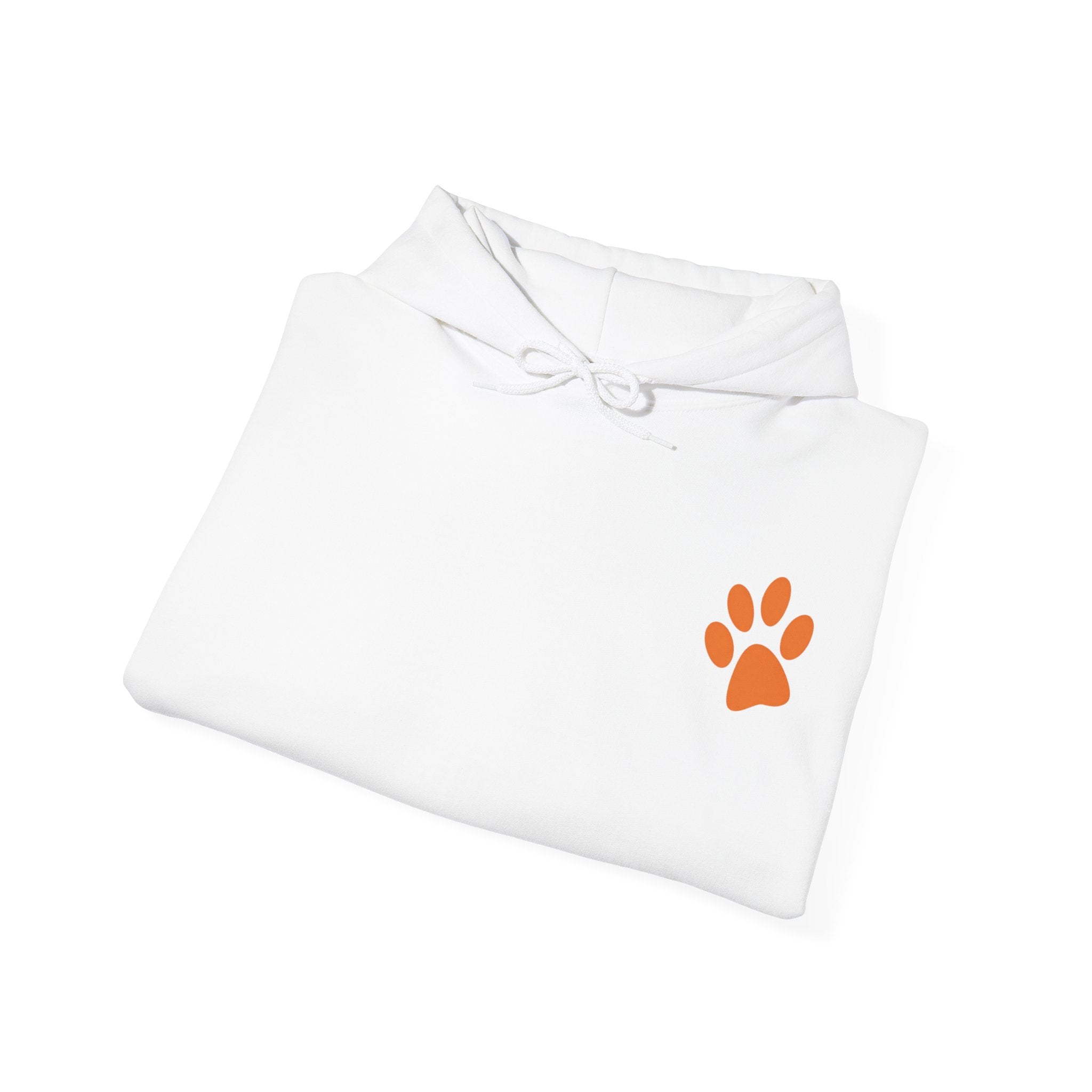 A Little Hat-Titude Puppy Illustration Adult Hoodie | Cute Dog Paw Chest Print
