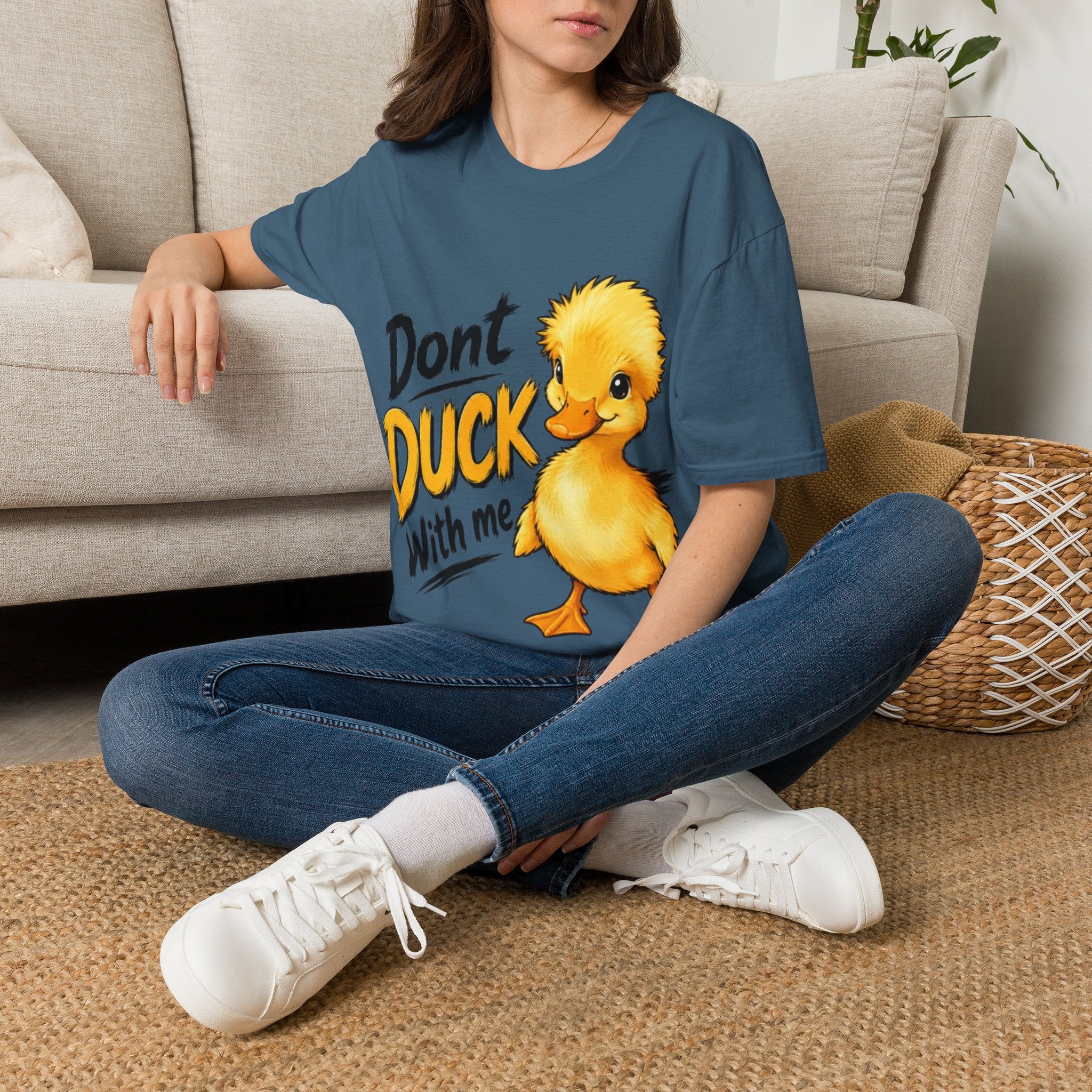 Don't Duck With Me Adult T-Shirt — Cute Yellow Duck Graphic Tee