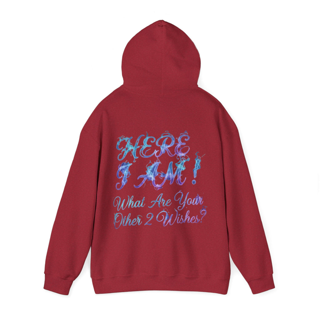 Adult Hoodie — “Here I Am!” Inspirational Script Hooded Sweatshirt