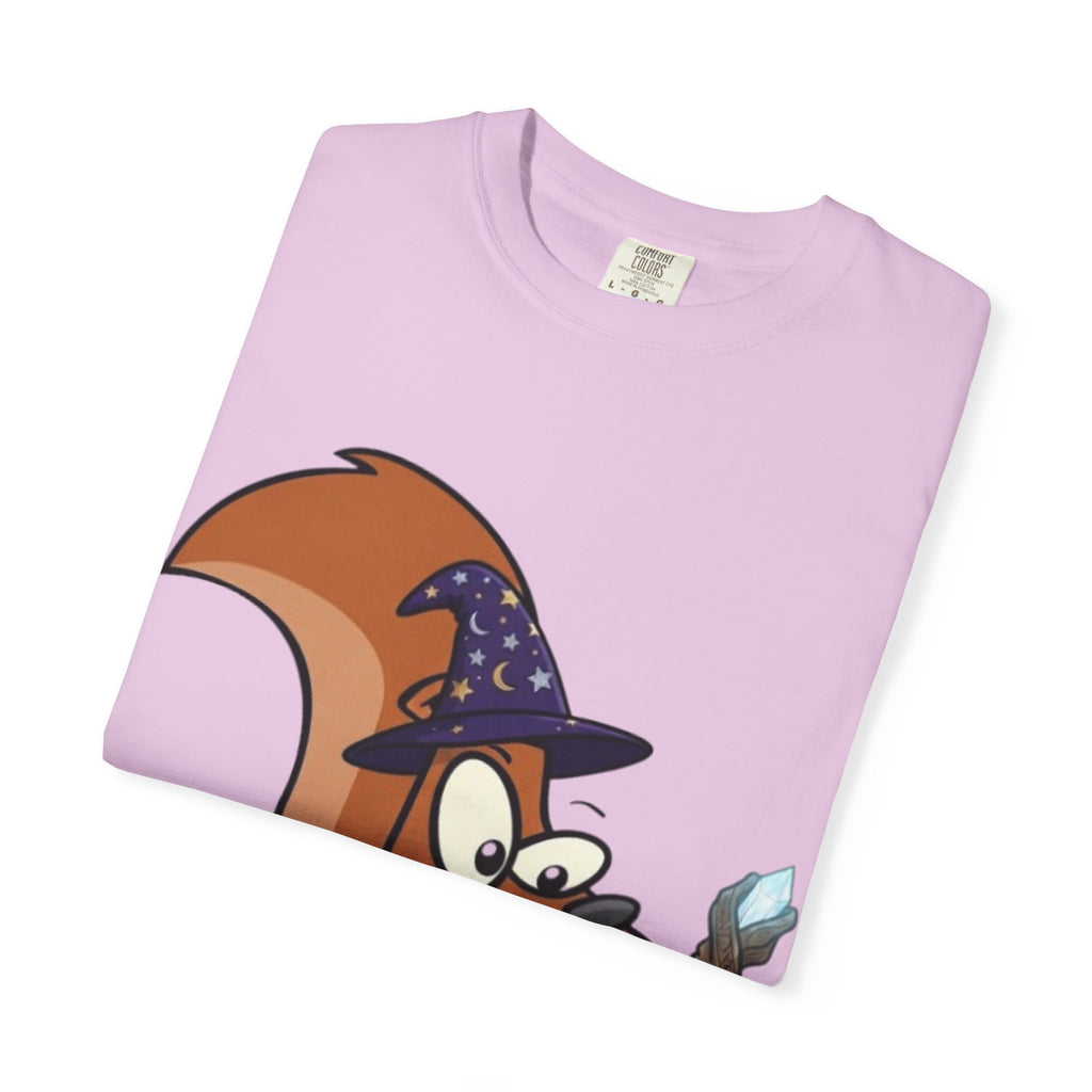 Wizard Squirrel Adult T-Shirt — "Rizz 'em With The Tism" Cute Magic Cartoon Tee