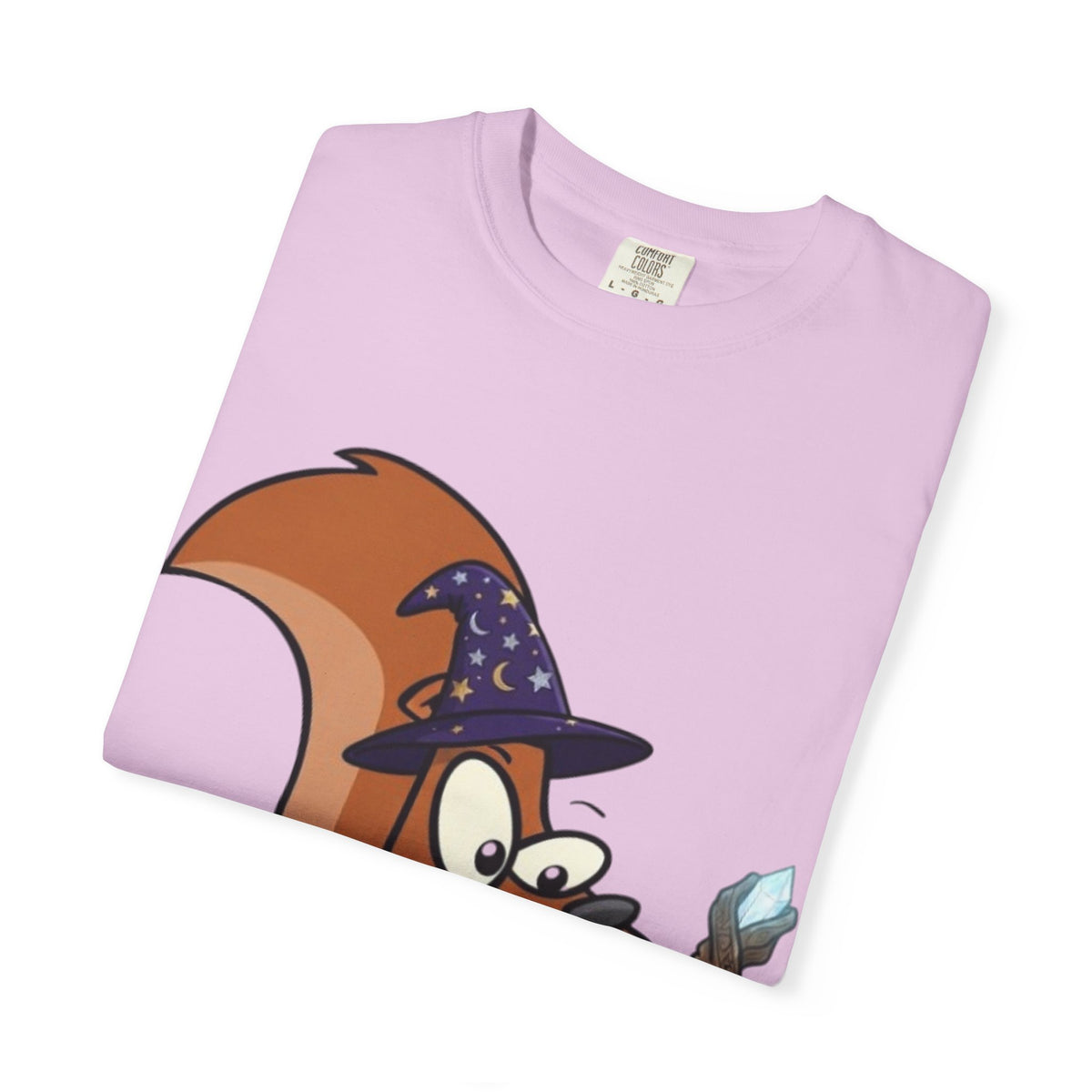Wizard Squirrel Adult T-Shirt — "Rizz 'em With The Tism" Cute Magic Cartoon Tee