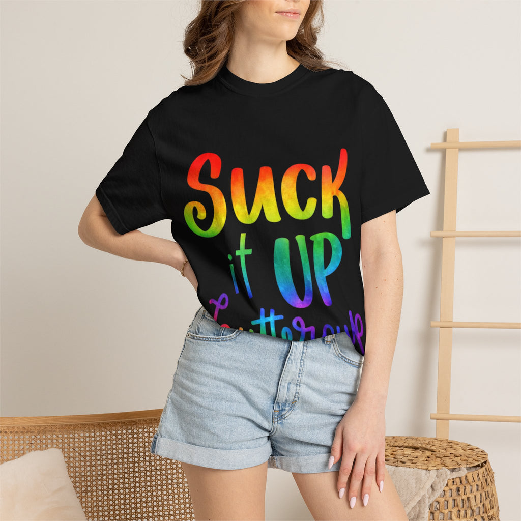 Suck It Up Buttercup Rainbow Graphic Adult T-Shirt