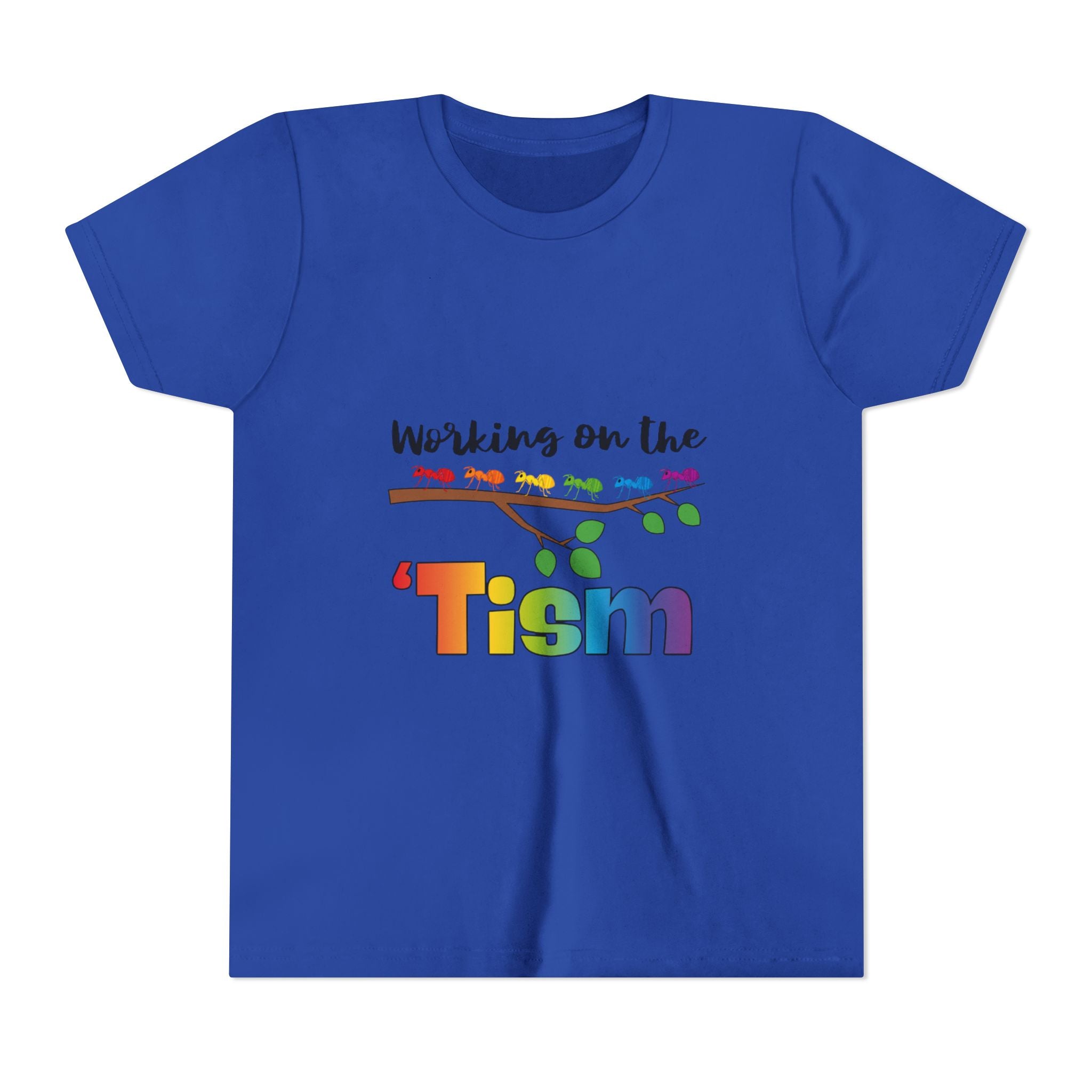 Working on the 'Tism Youth Tee | Rainbow Lights Autism Awareness