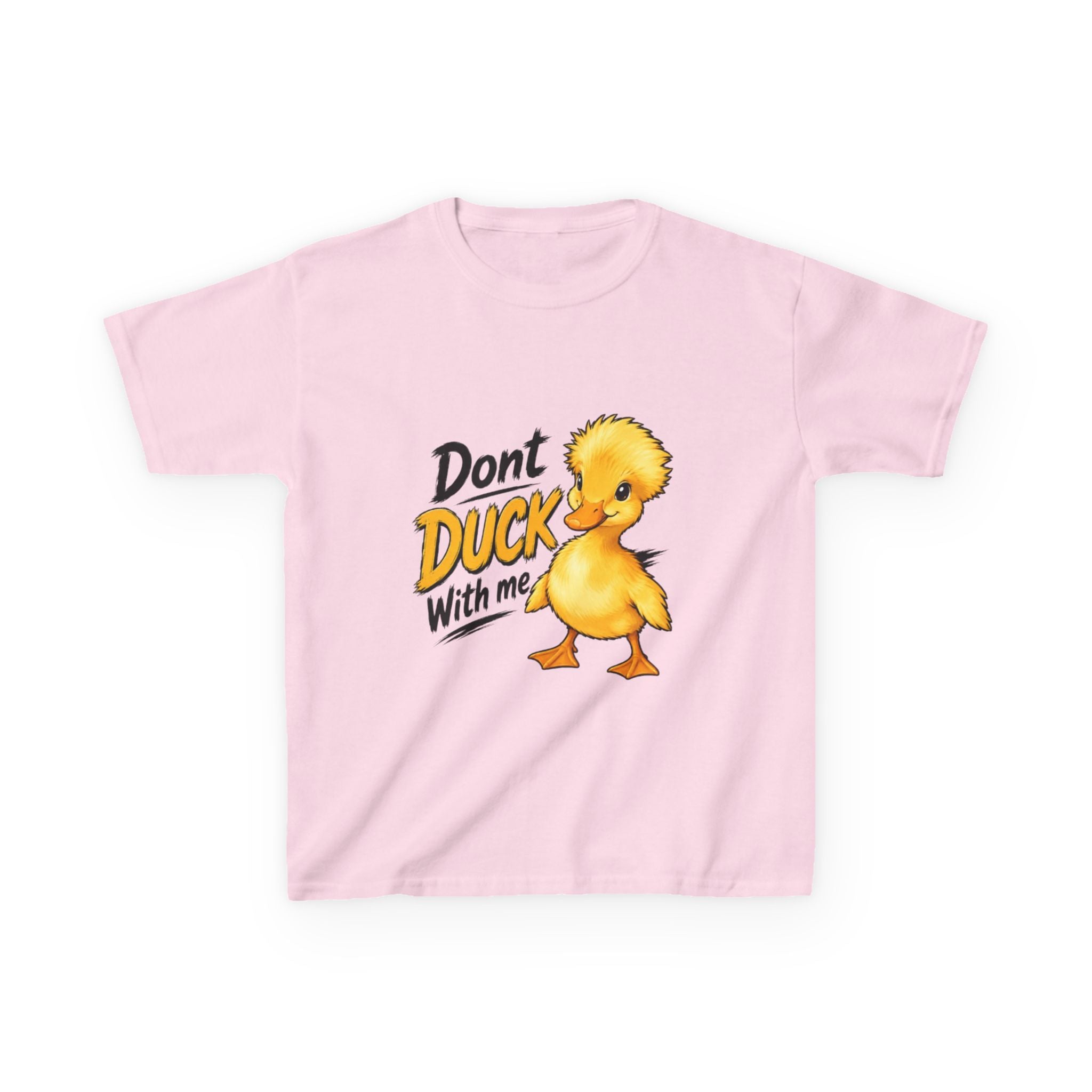 Kids Tee — “Don't Duck With Me” Cute Angry Duck Graphic