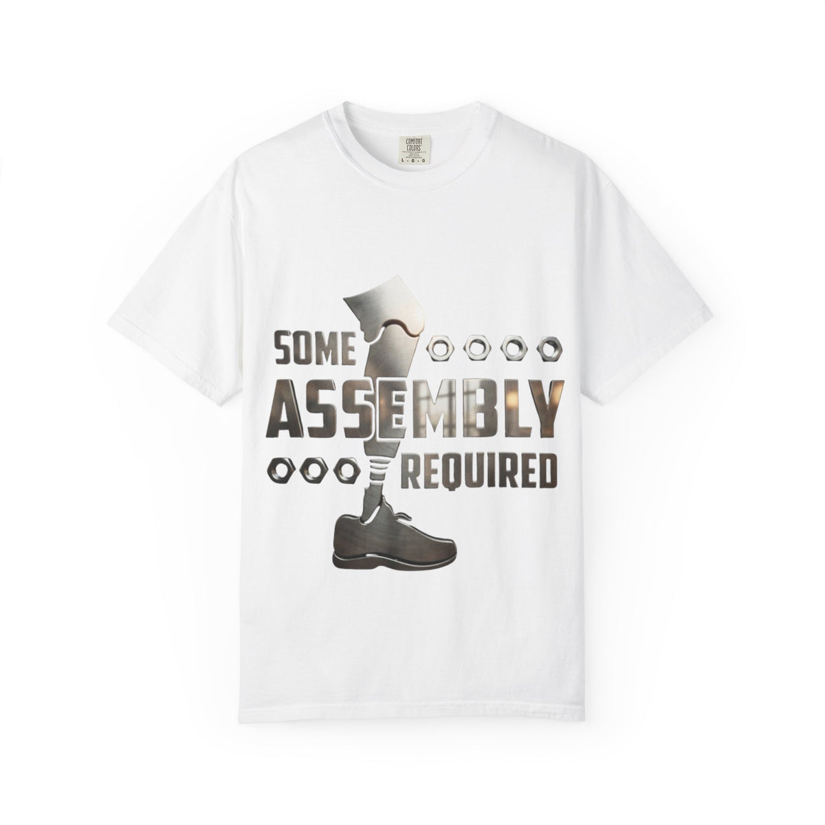 Some Assembly Required Adult T-Shirt — Funny DIY Carpenter Tee