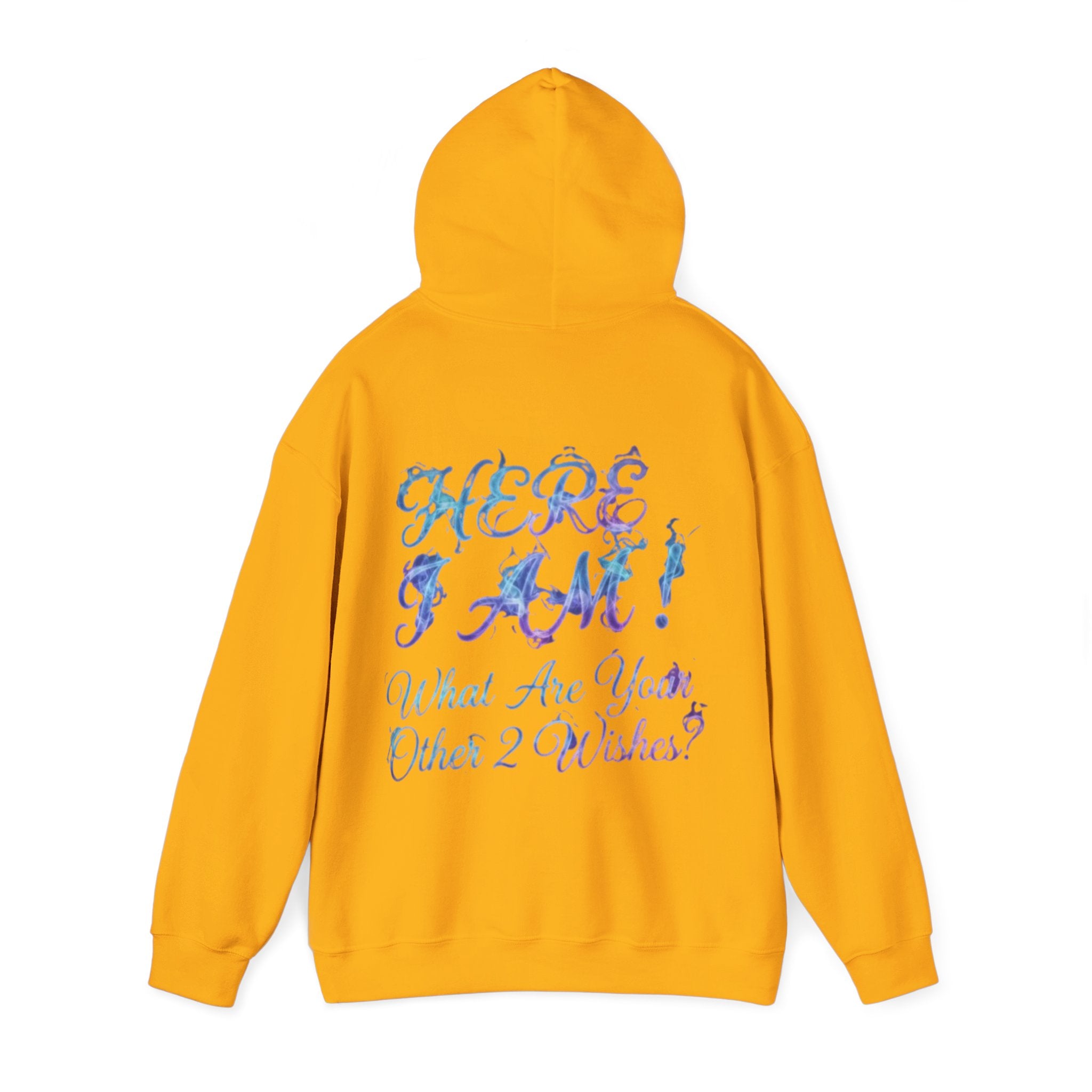 Adult Hoodie — “Here I Am!” Inspirational Script Hooded Sweatshirt