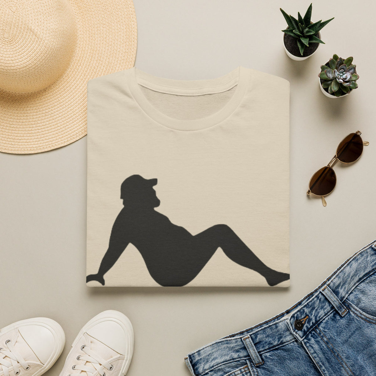 Curvy Silhouette Adult T-Shirt — "Real Men Have Curves" Graphic Tee