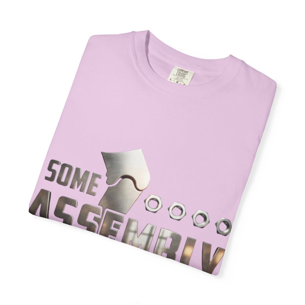 Some Assembly Required Adult T-Shirt — Funny DIY Carpenter Tee