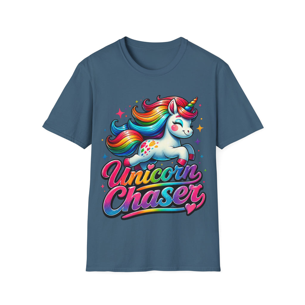 Funny Unicorn Chaser Adult T-Shirt — Rainbow Magical Unicorn Tee