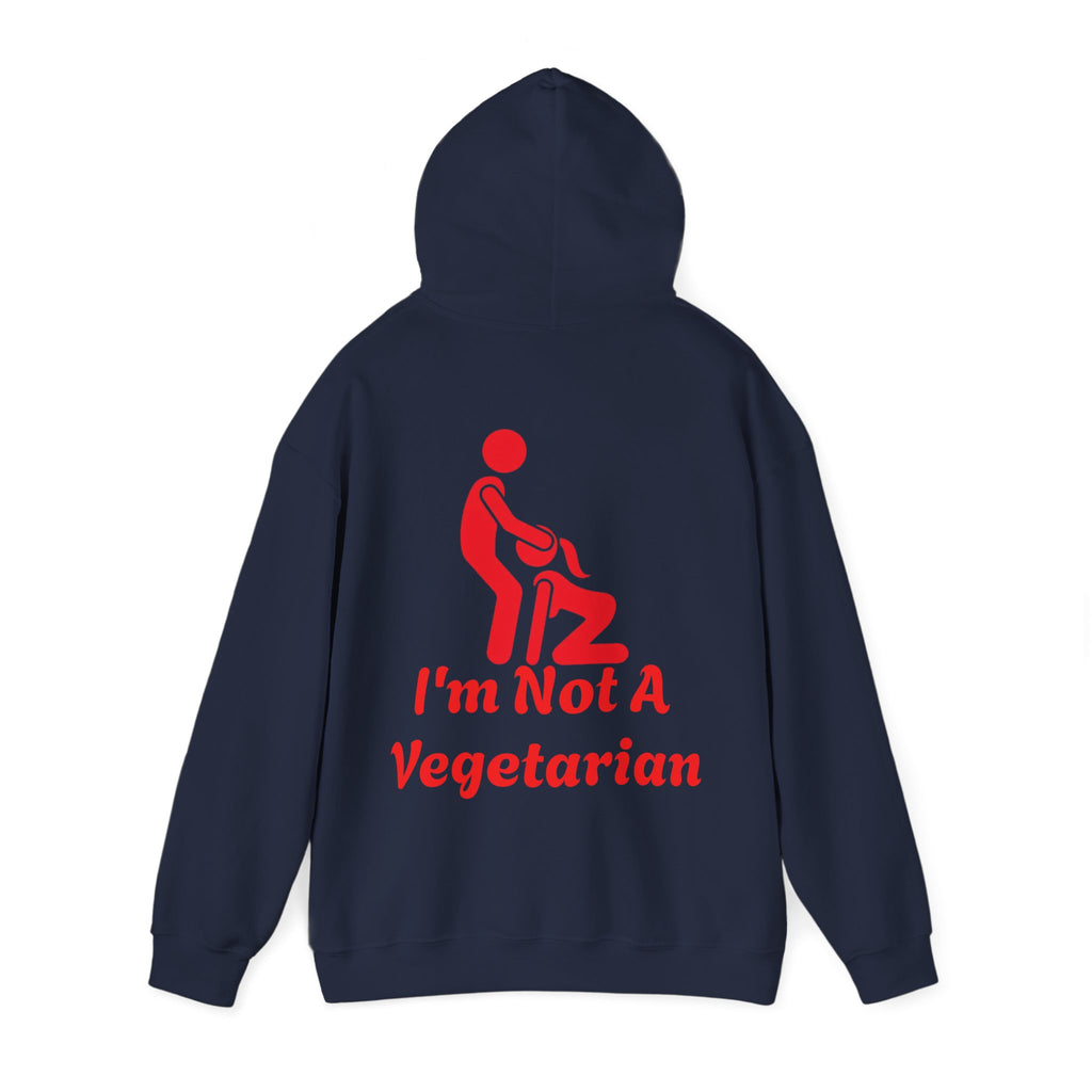 Adult Hoodie — I'm Not A Vegetarian (Funny Grilling Graphic)