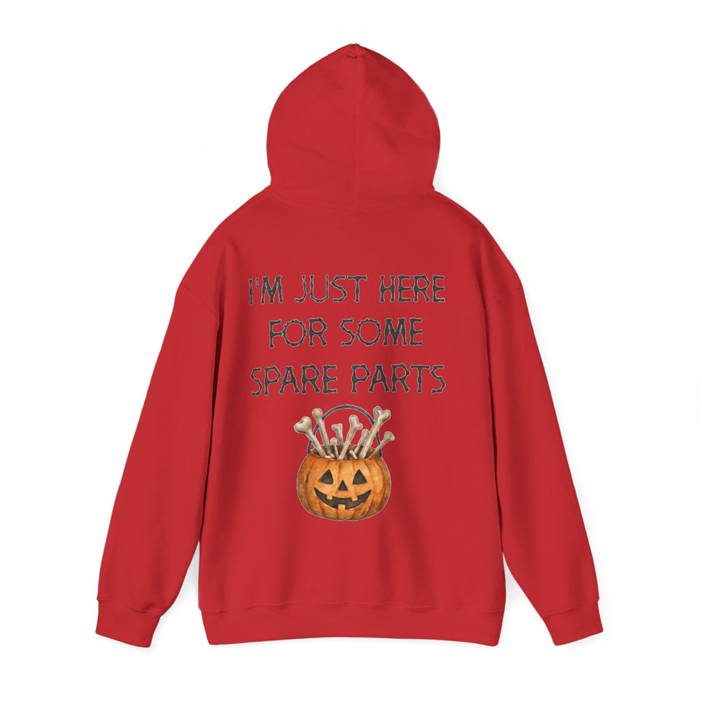 Halloween Pumpkin 'I'm Just Here for Some Spare Parts' Adult Hoodie