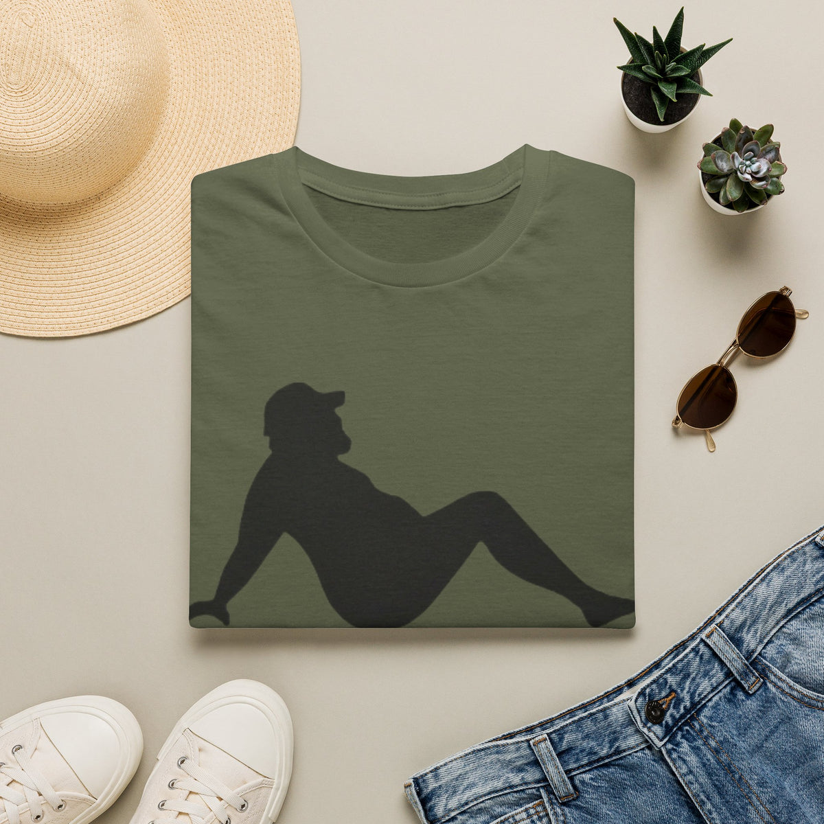 Curvy Silhouette Adult T-Shirt — "Real Men Have Curves" Graphic Tee