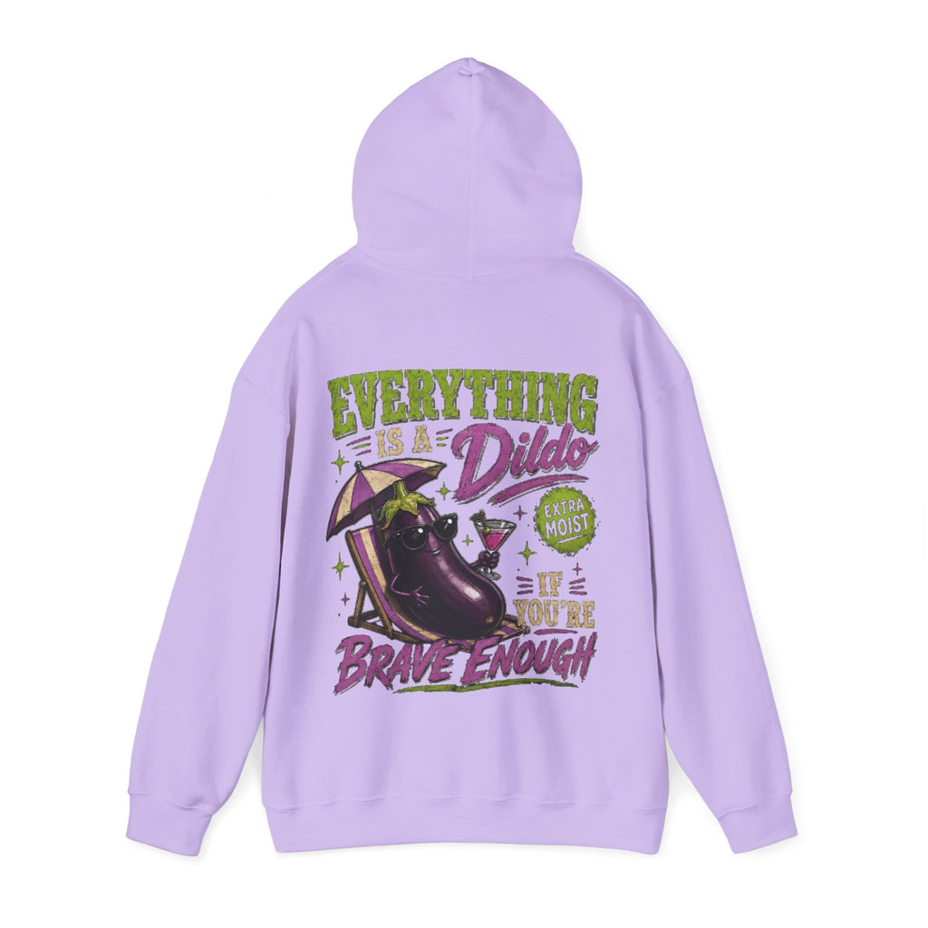 Adult Hoodie — "Everything is a Dildo If You're Brave Enough" Graphic Pullover