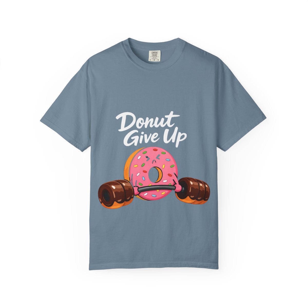 Donut Give Up Adult T-Shirt — Funny Fitness Donut Graphic Tee