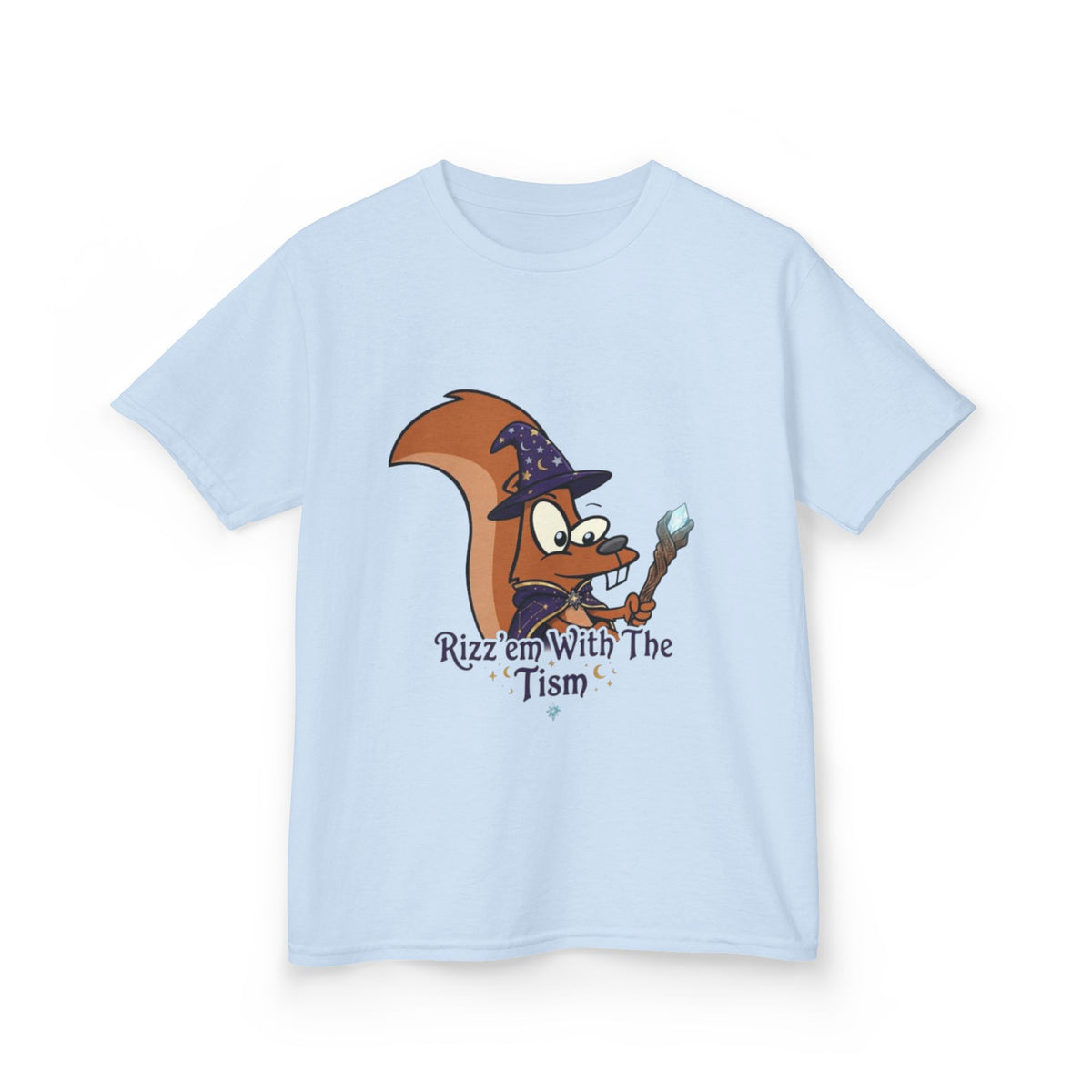 Wizard Fox kids Kids T‑Shirt — "Rizz em With The 'Tism" Cute Magical Tee