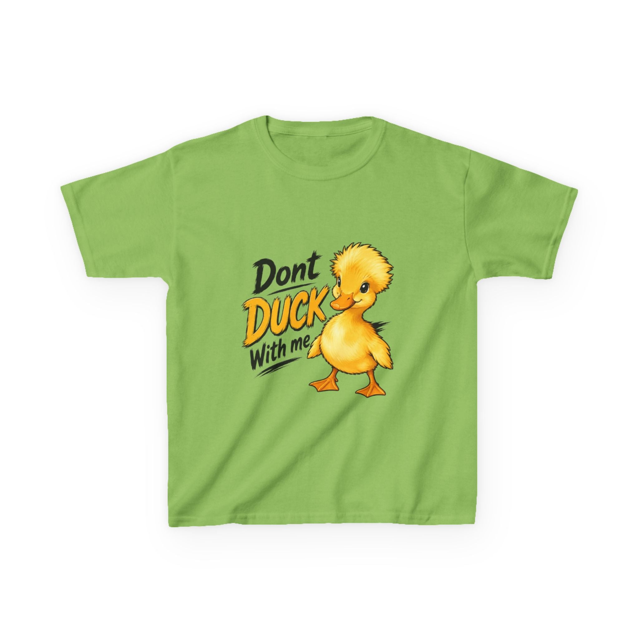 Kids Tee — “Don't Duck With Me” Cute Angry Duck Graphic