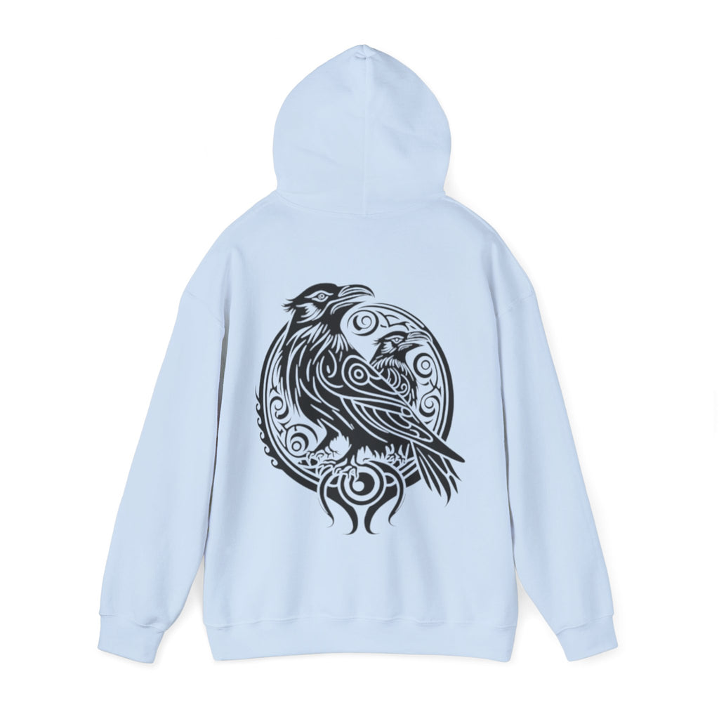 Odens Raven'sTribal Circle Adult Hoodie — Huginn and Muninn