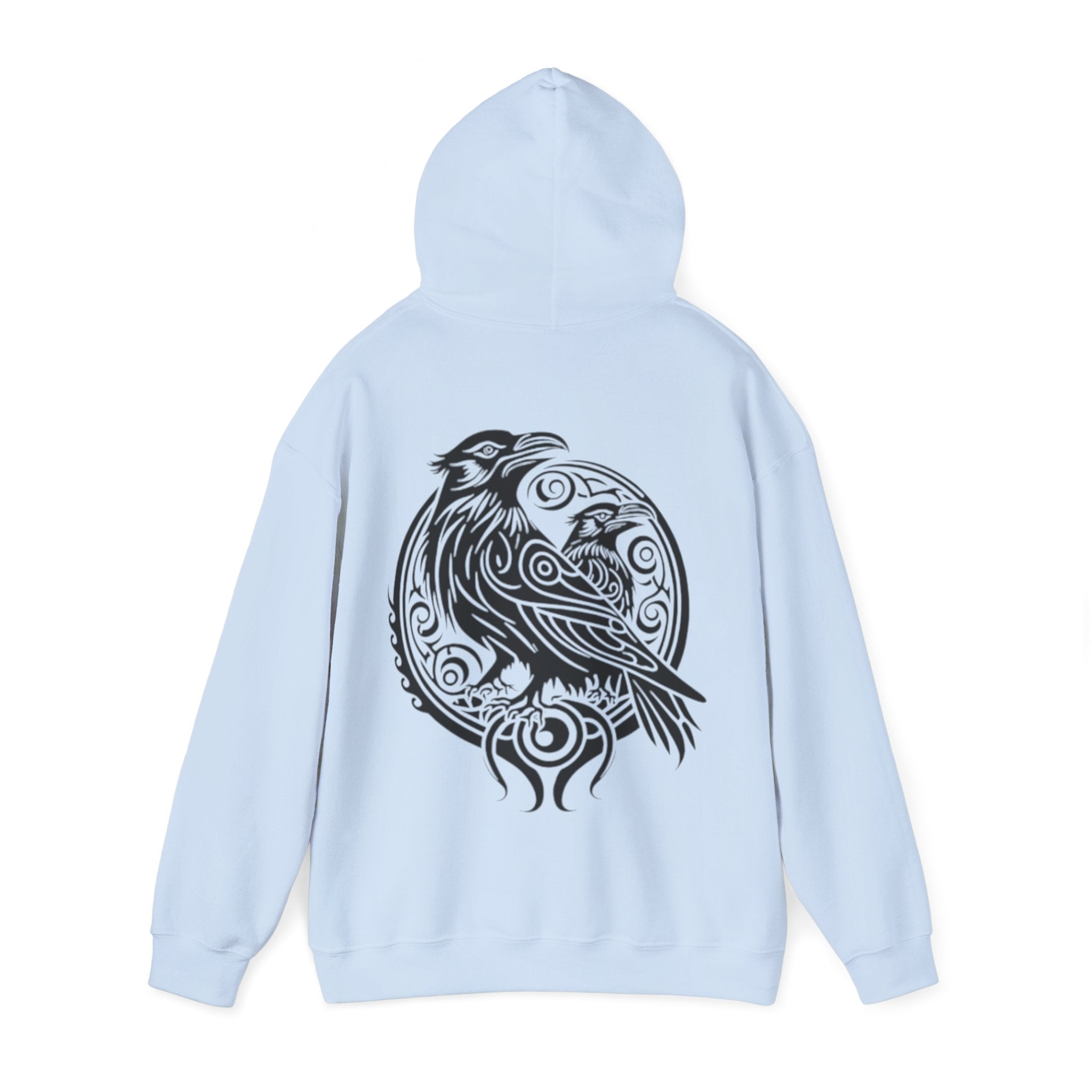 Odens Raven'sTribal Circle Adult Hoodie — Huginn and Muninn
