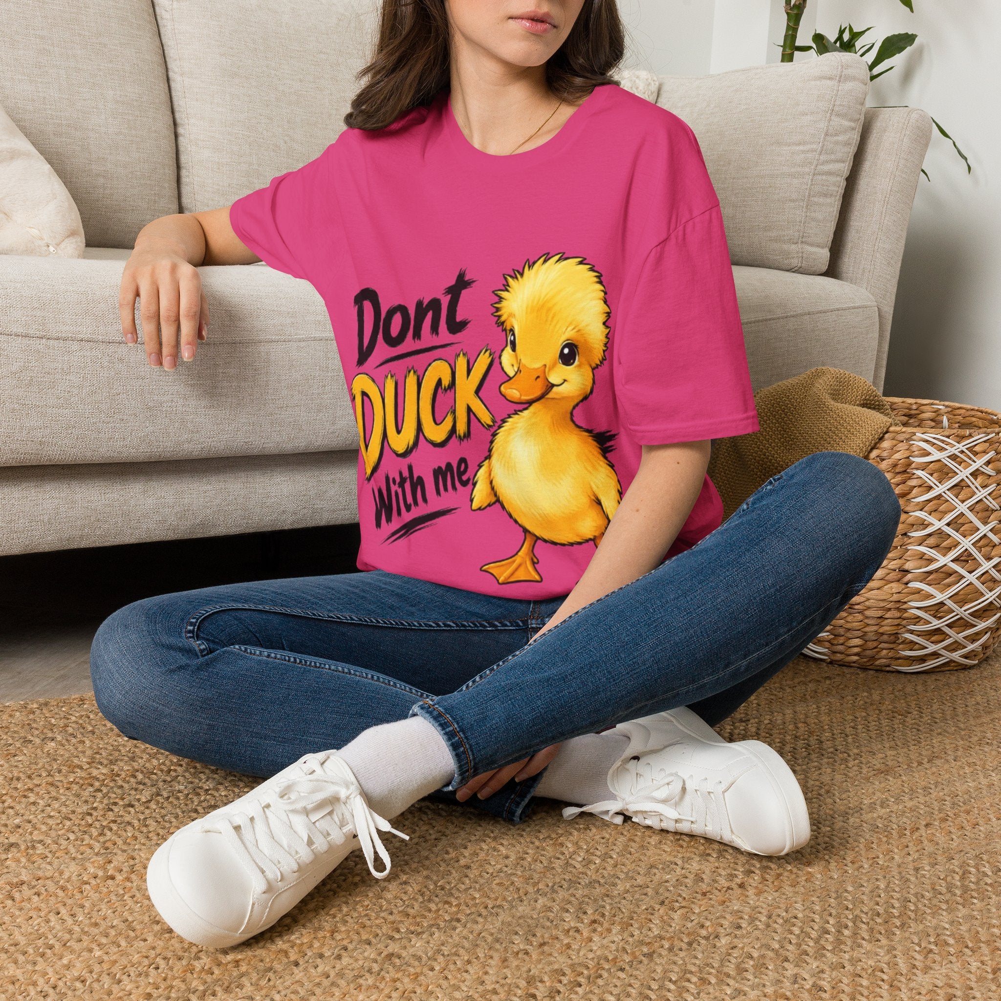 Don't Duck With Me Adult T-Shirt — Cute Yellow Duck Graphic Tee